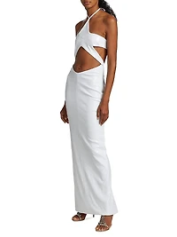 Metallic Halter Gown