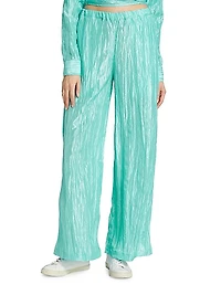 Crinkled Taffeta Pants
