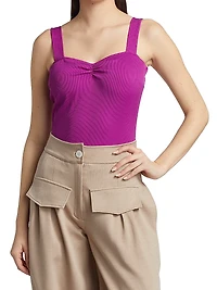 Ruched Jersey Tank Top