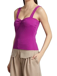 Ruched Jersey Tank Top