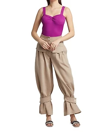 Ruched Jersey Tank Top