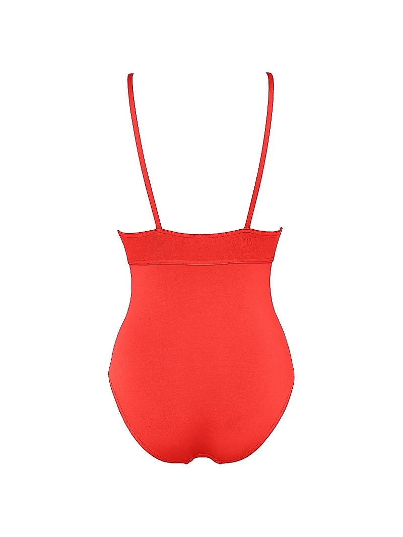 Larcin Triangle Tank One-Piece Swimsuit