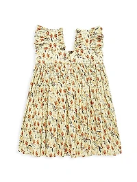 Little Girl's & Girl's Sleeveless Floral Dress