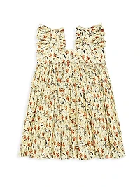 Little Girl's & Girl's Sleeveless Floral Dress