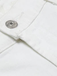 Low-Rise Stretch Denim Rolled Shorts