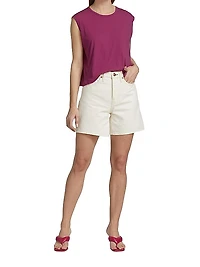 Maya High-Waisted Denim Shorts