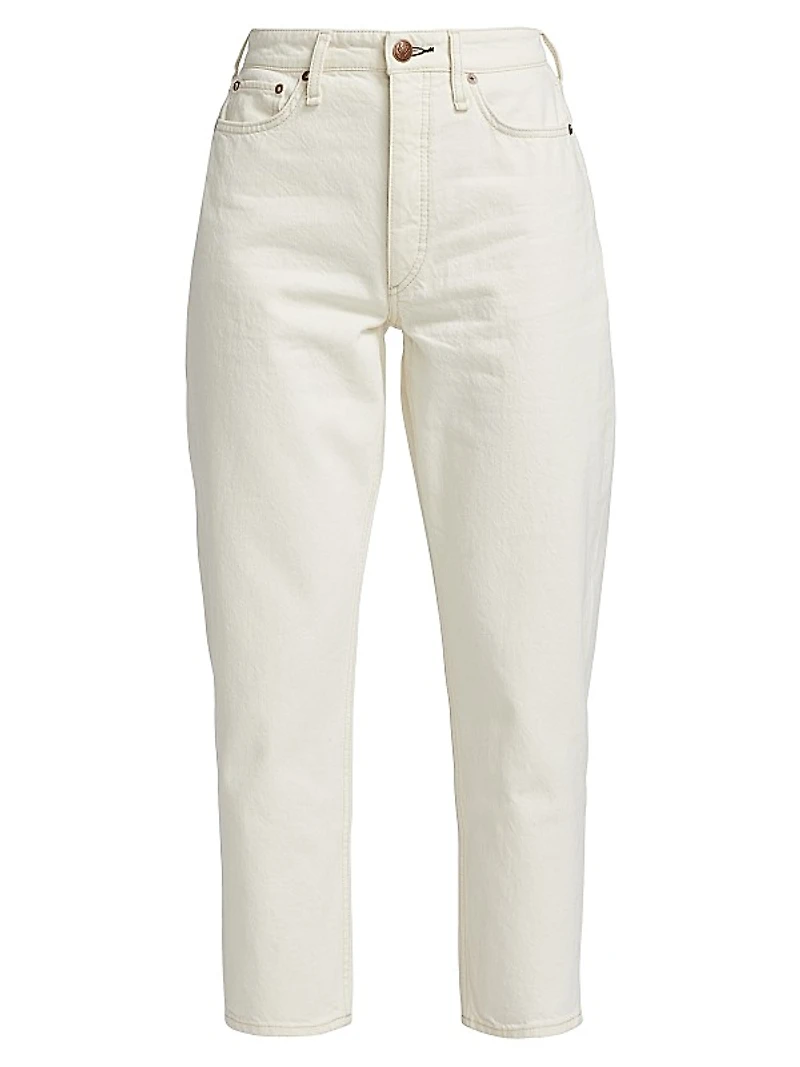 Alissa High-Waisted Cropped Barrel-Leg Jeans