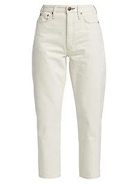 Alissa High-Waisted Cropped Barrel-Leg Jeans