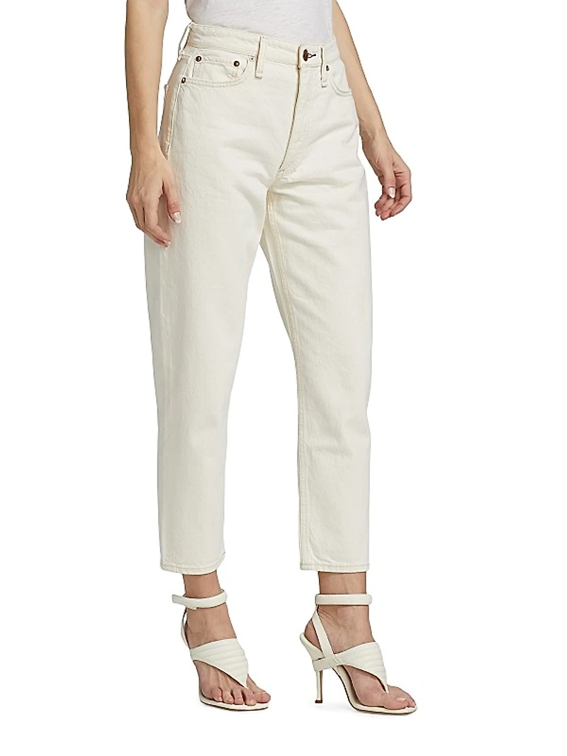 Alissa High-Waisted Cropped Barrel-Leg Jeans
