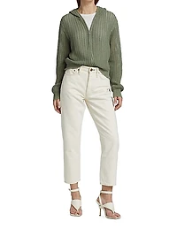 Alissa High-Waisted Cropped Barrel-Leg Jeans