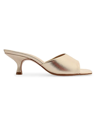 Dethalia Metallic Leather Sandals