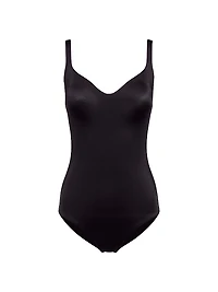 Formfitting Sleeveless V-Neck Bodysuit