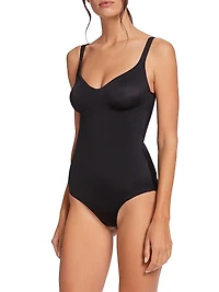 Formfitting Sleeveless V-Neck Bodysuit