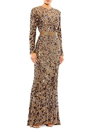 Beaded Empire Waist Gown