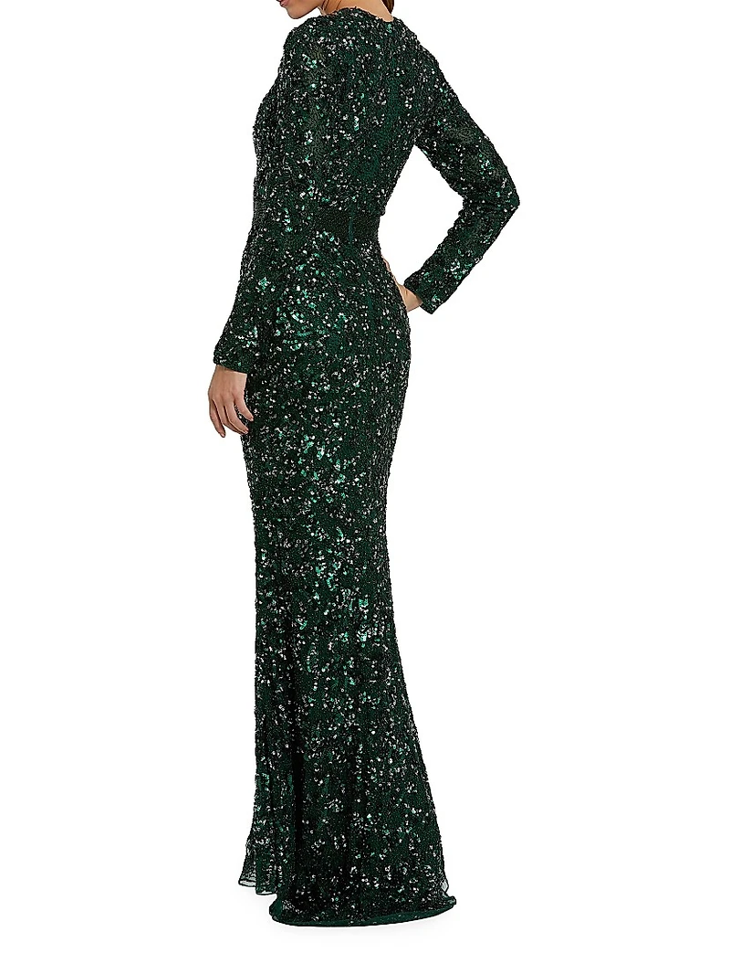 Beaded Empire Waist Gown