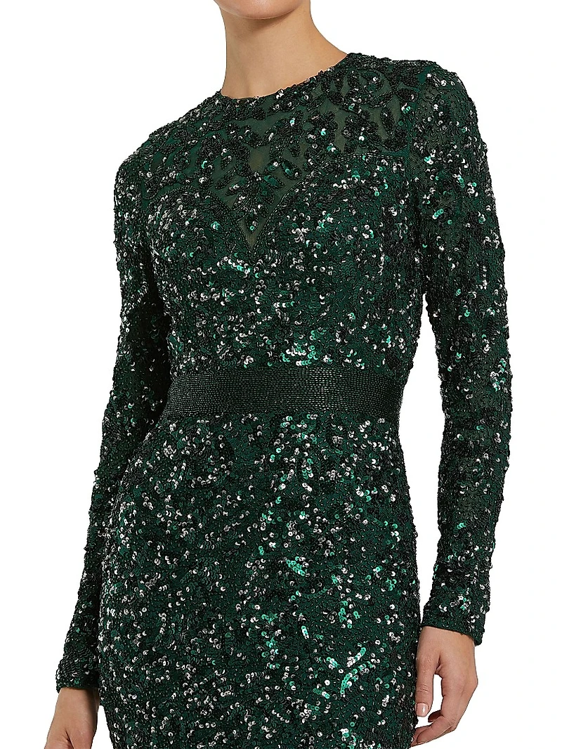 Beaded Empire Waist Gown