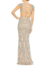 Beaded A-Line Gown