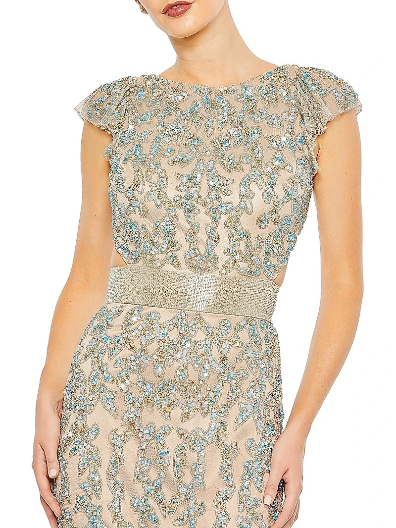 Beaded A-Line Gown
