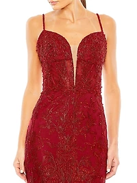 Beaded Column Gown