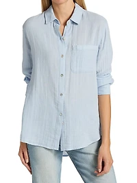 Ellis Cotton Gauze Button-Up