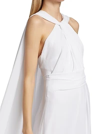 Wide-Leg Cape-Back Jumpsuit