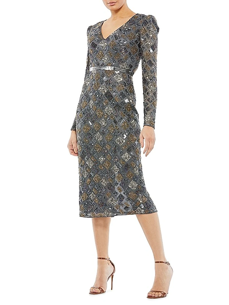 Sequined Midi-Dress