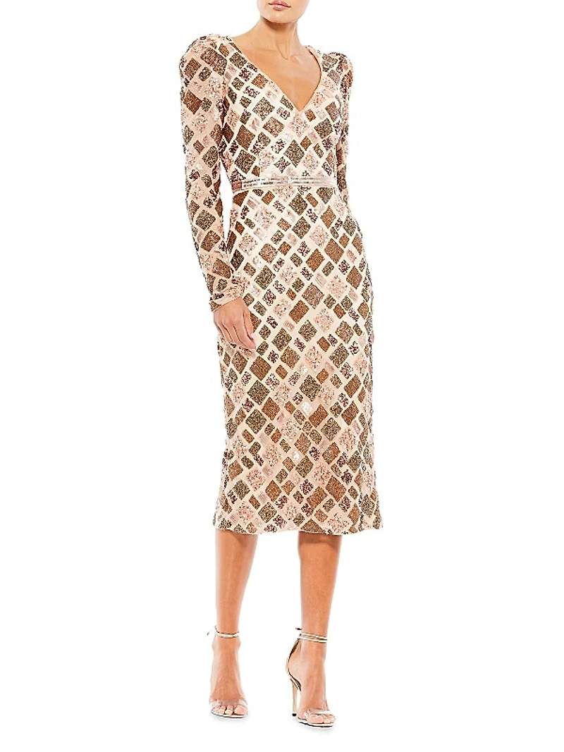 Sequined Midi-Dress