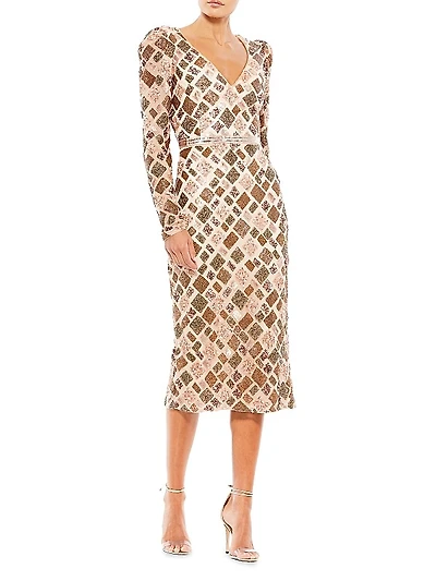 Sequined Midi-Dress