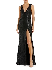 Ieena Sequin Wrap Gown