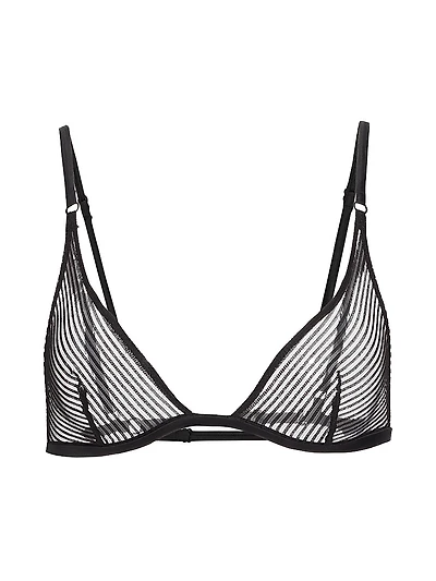 Sheer Stripe Triangle Bra