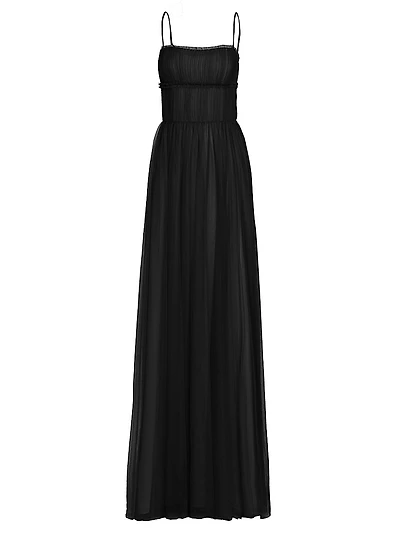 Manuela Tulle Cape Back Gown