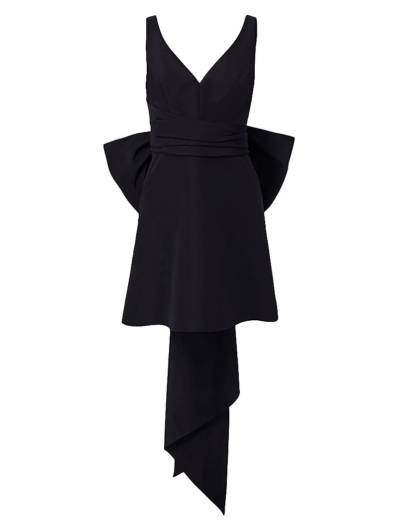 Nicola Silk Bow Minidress