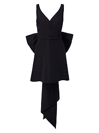 Nicola Silk Bow Minidress