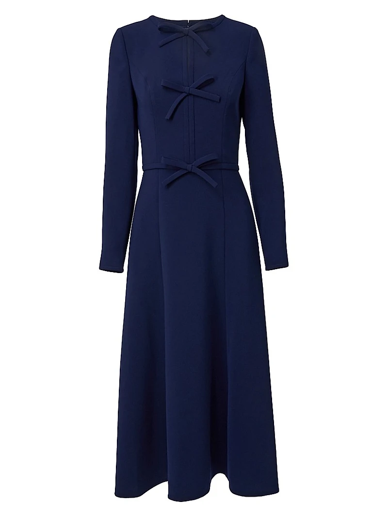 Icon Triple Bow Midi-Dress