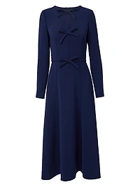 Icon Triple Bow Midi-Dress