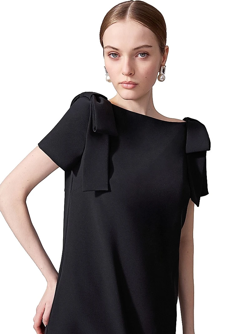 Icon Bow-Embellished Shift Dress