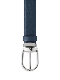 Horseshoe Buckle Cut-to-Size Reversible Leather Belt