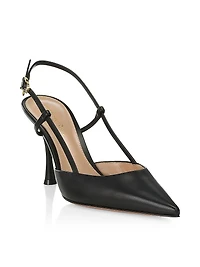 85MM Leather Slingback Pumps