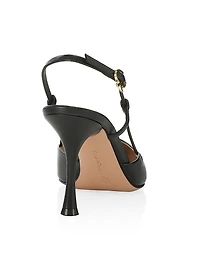 85MM Leather Slingback Pumps