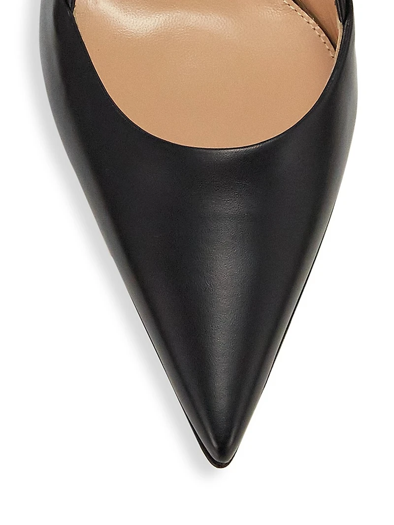 85MM Leather Slingback Pumps
