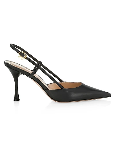 85MM Leather Slingback Pumps