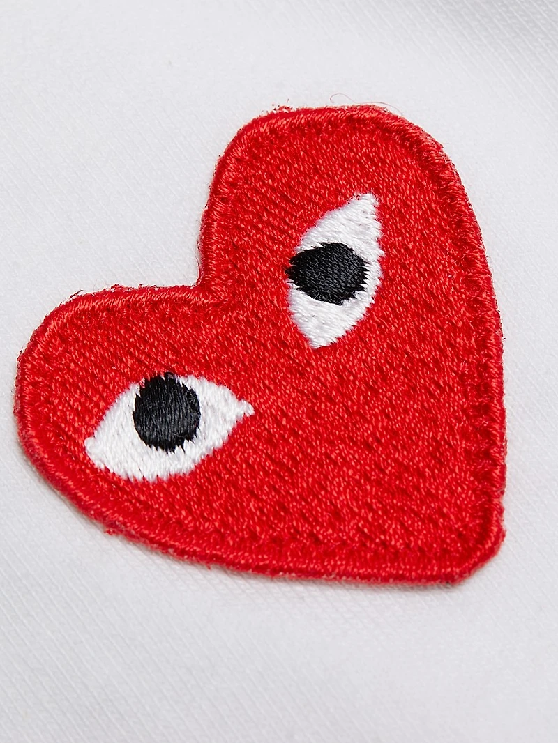 Camouflage-Heart-Print Cotton Jersey T-Shirt