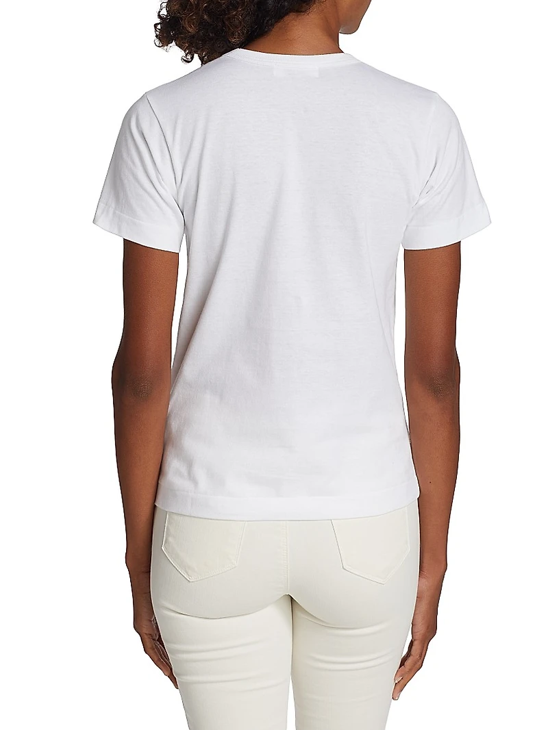Short-Sleeve Heart-Print T-Shirt
