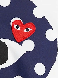 Polka Dot Heart-Print Cotton Jersey T-Shirt