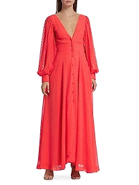 Lesli Jacquard Maxi Dress