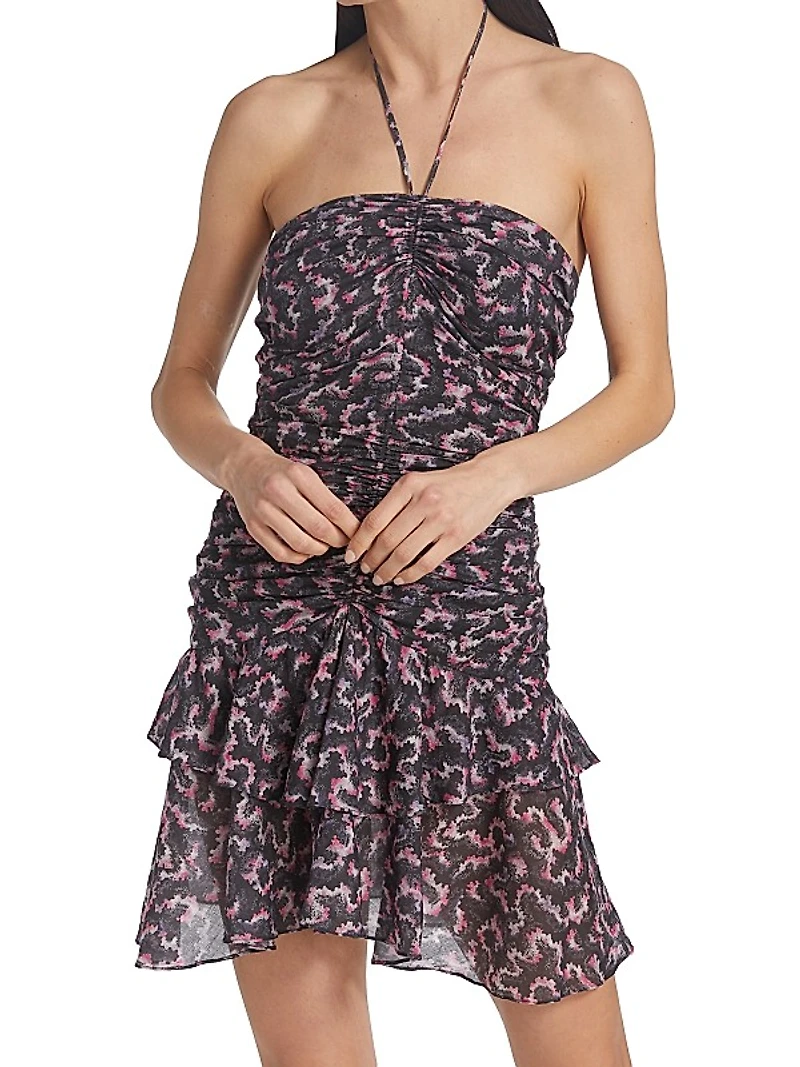 Ilanka Ruched Halter Dress