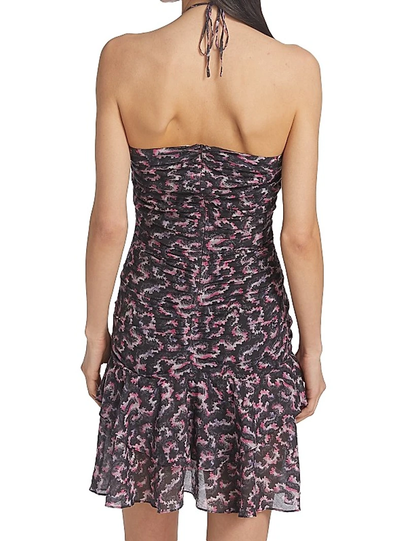 Ilanka Ruched Halter Dress