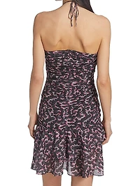 Ilanka Ruched Halter Dress