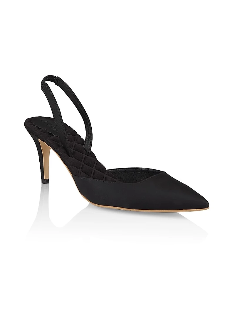Gabriella Vegan Satin Slingback Pumps