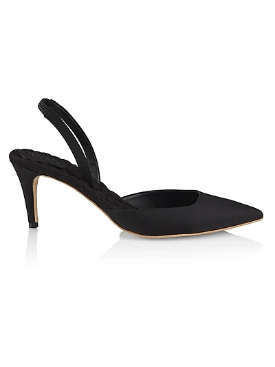 Gabriella Vegan Satin Slingback Pumps